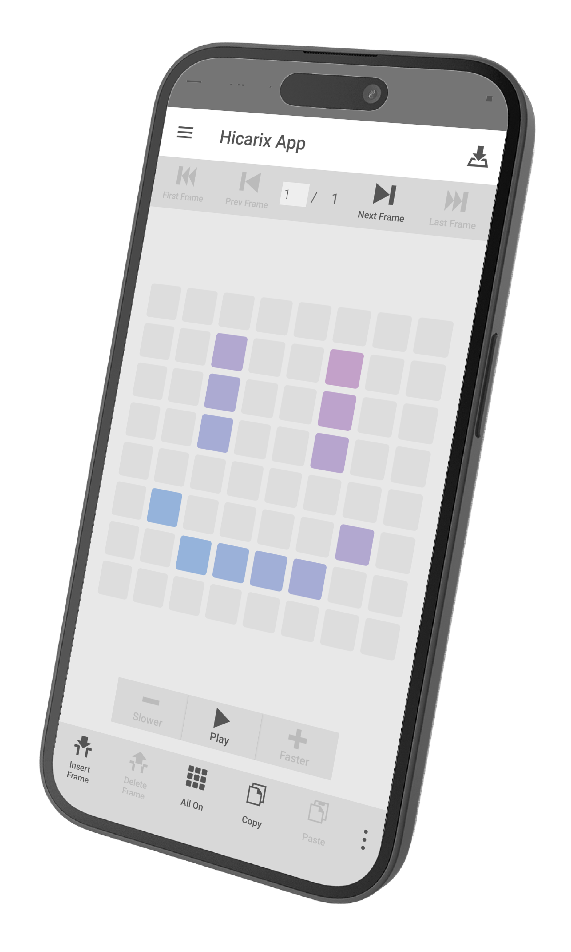 Hicarix Appの画面
